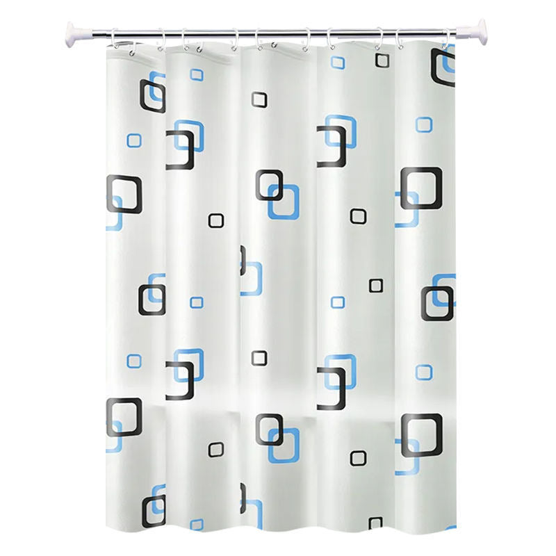 Bathroom peva shower curtain waterproof (send hanging ring) free punching