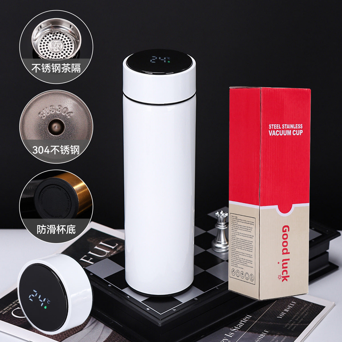 Temperature display Stainless steel thermos cup 316