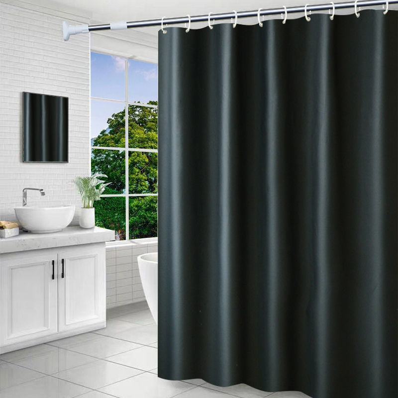 Bathroom peva shower curtain waterproof (send hanging ring) free punching