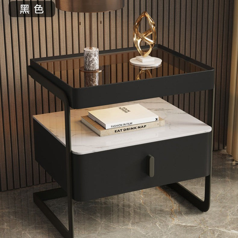 Bedside glass metal (single drawn glas)