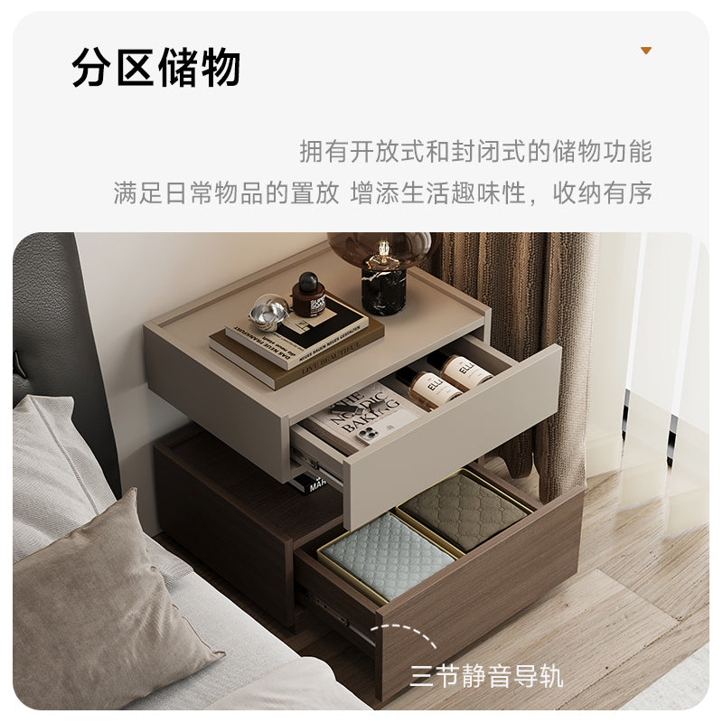 night stand Creative designer walnut solid wood bedside table