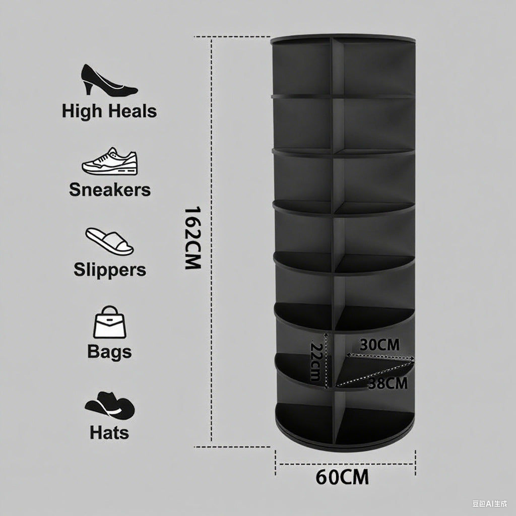 Rotating shoe rack 360 degrees 7 floors