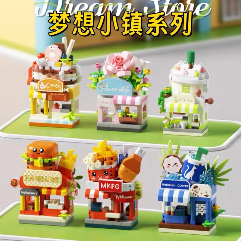 Compatible with big brand city street view building blocks