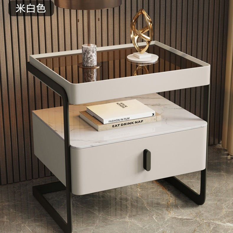 Bedside glass metal (single drawn glas)