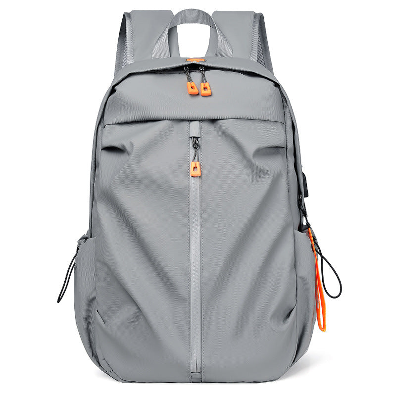 Backpack men's simple solid color