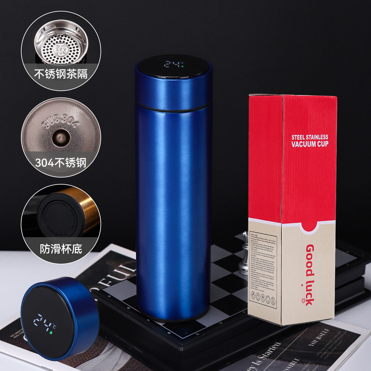 Temperature display Stainless steel thermos cup 316