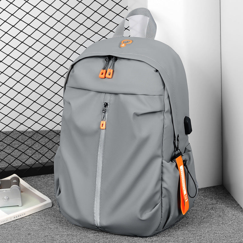 Backpack men's simple solid color