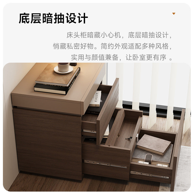 night stand  solid wood multifunctional hidden compartment