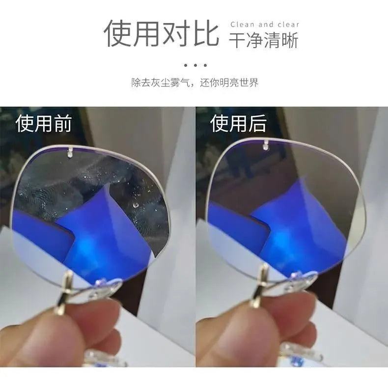 Microfiber glasses cleaner