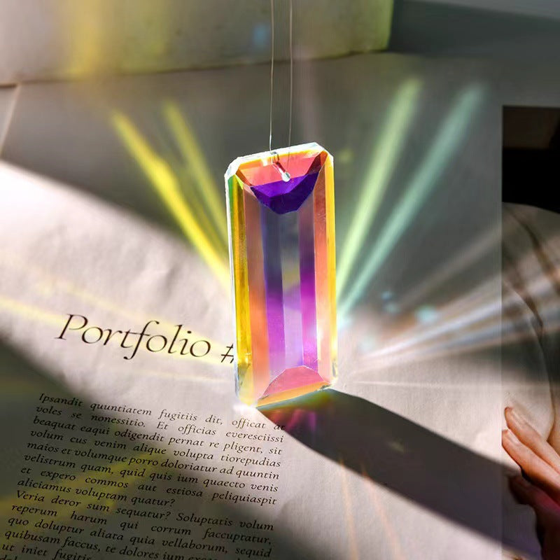 Tyndall effect crystal prism