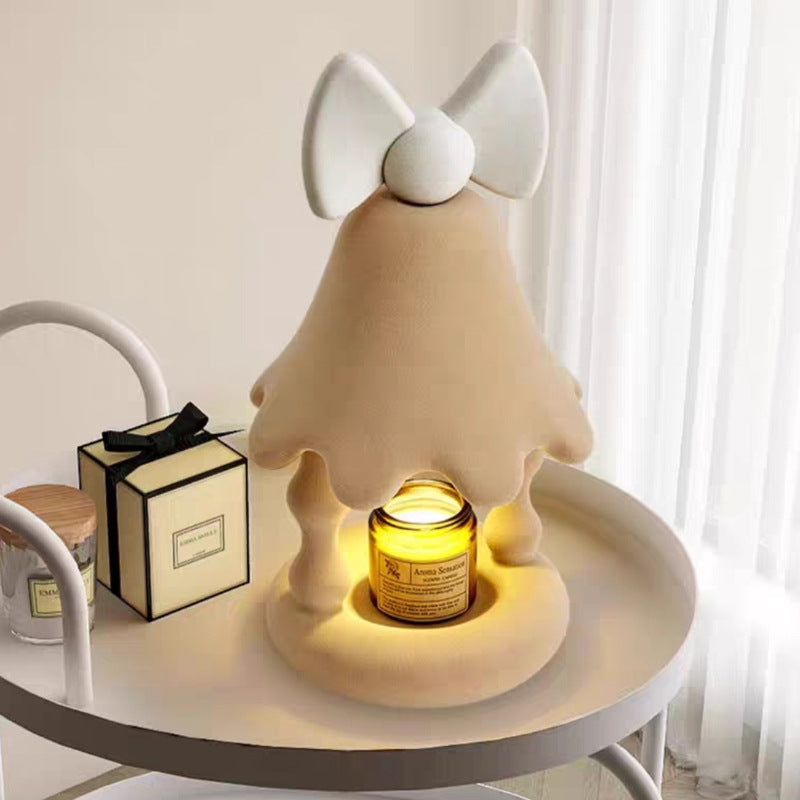 Flocking castle candle warmer lamp
