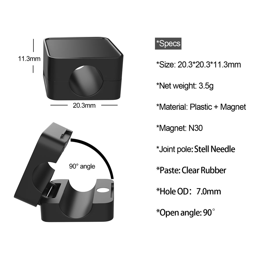 Magnetic sticker, winder, data cable storage cable clip