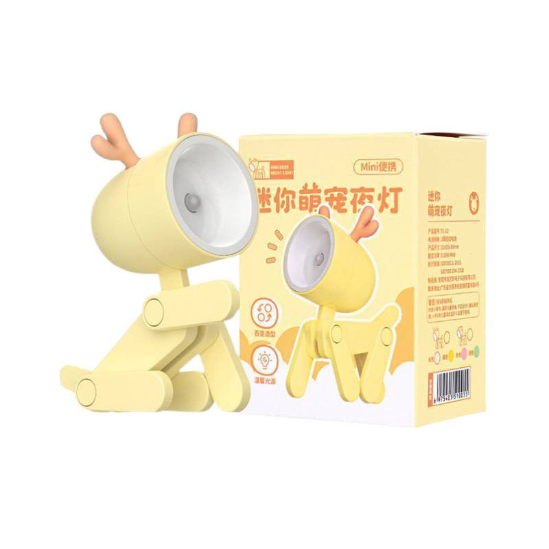 Swing joint movable puppy night light