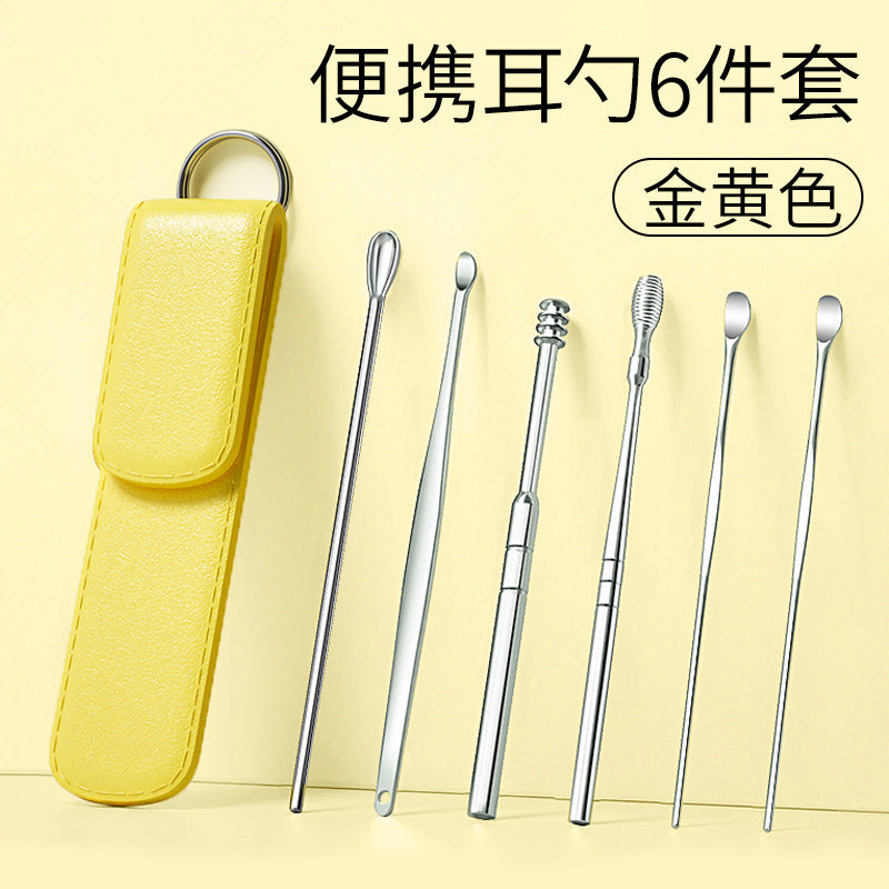 Stainless steel ear scoop