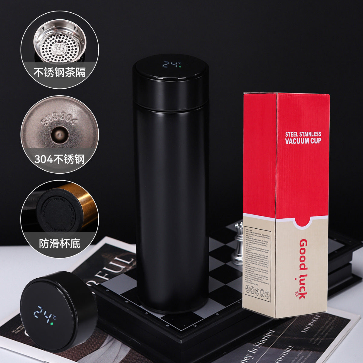 Temperature display Stainless steel thermos cup 316