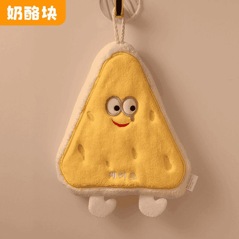 Cute hand towel hanging absorbent thickened kitchen rag
