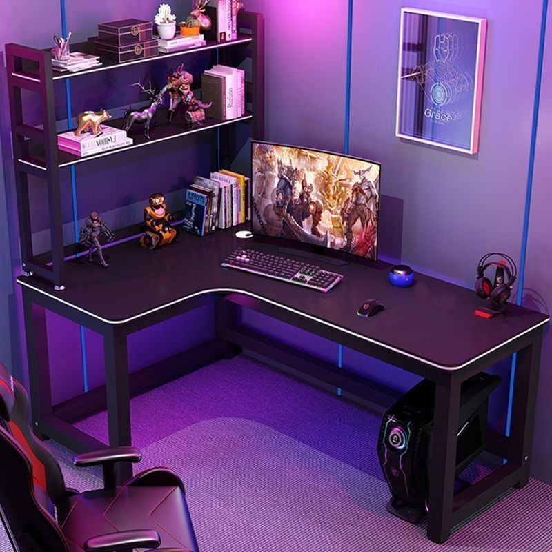 Corner desk bookshelf combination bedroom L-shaped desk