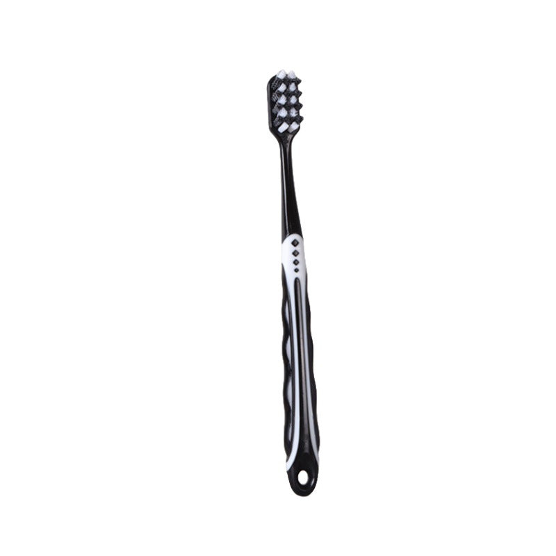 Wave medium hard bristle toothbrush spiral