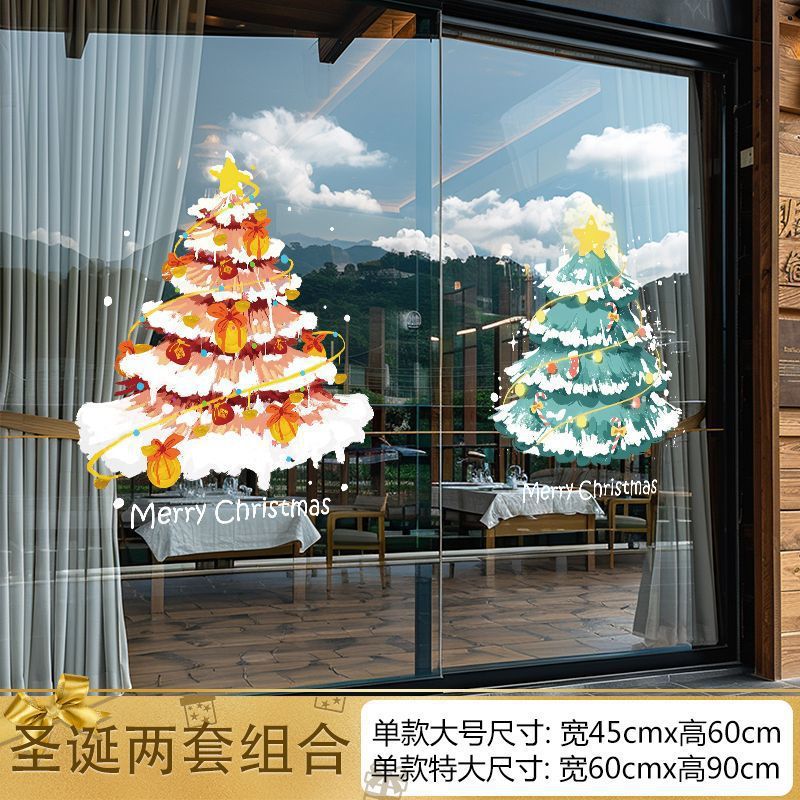Christmas decorations window stickers