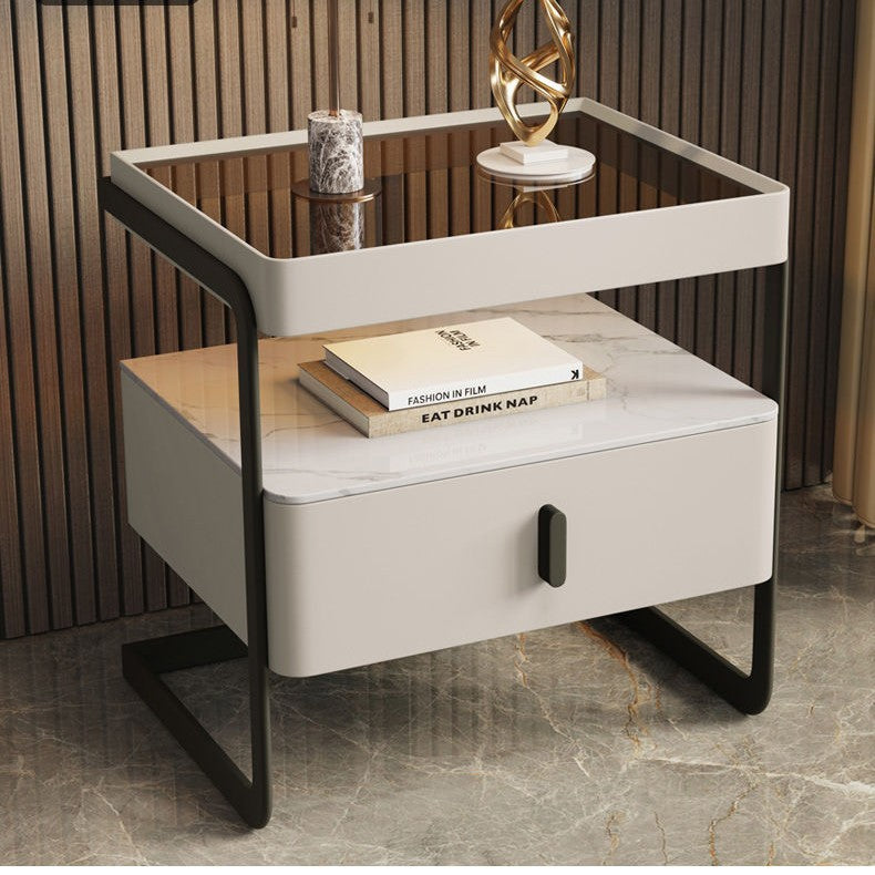 Bedside glass metal (single drawn glas)