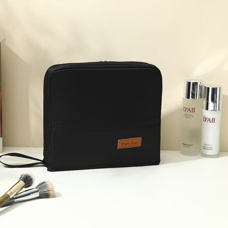 Vertical cosmetic bag partition layered toilet bag 9 * 3 * 8 inch