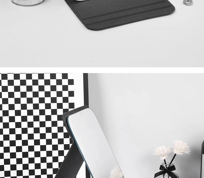 Folding vanity mirror