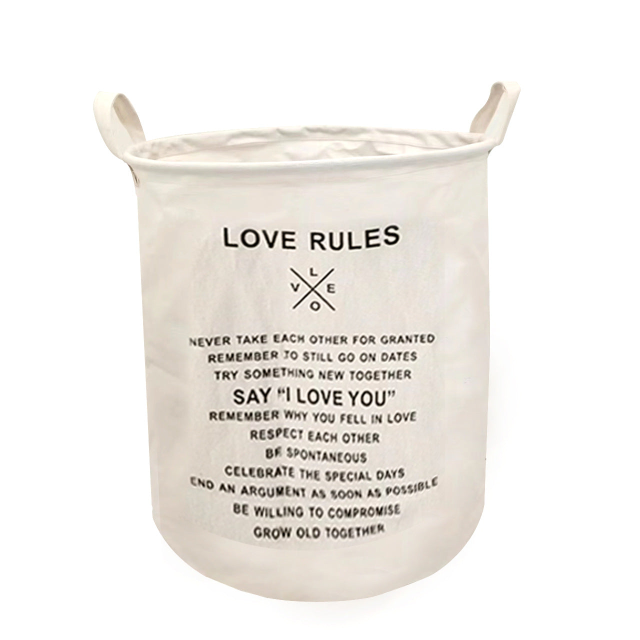 Canvas storage laundry basket