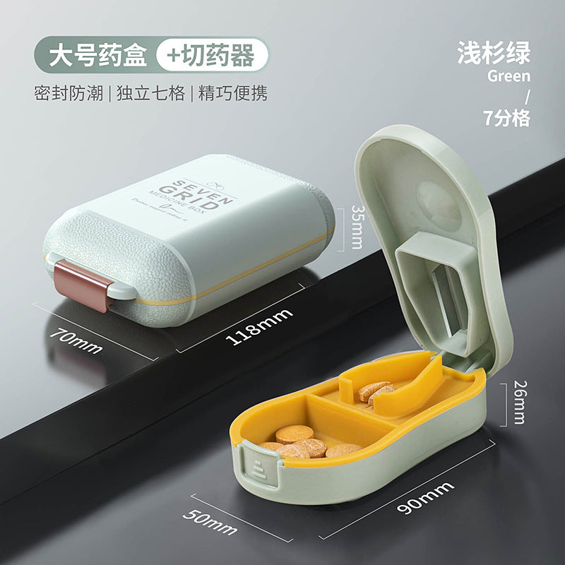 Portable 7 Grids Weekly Travel Medicine Organizer