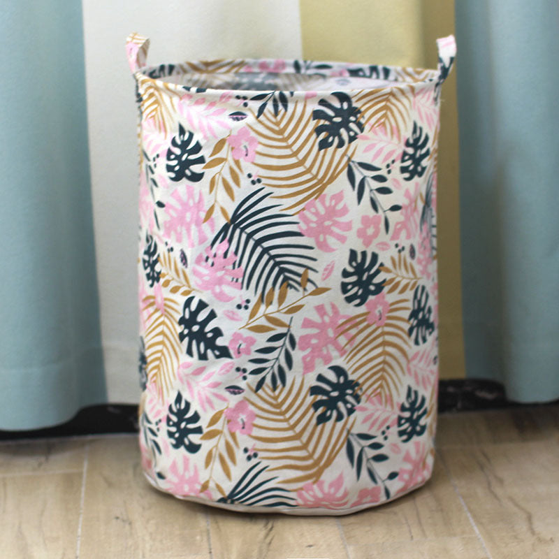 Canvas storage laundry basket