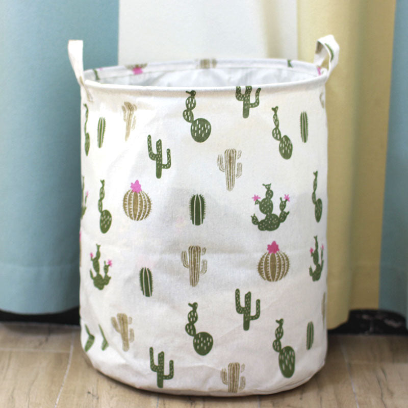Canvas storage laundry basket