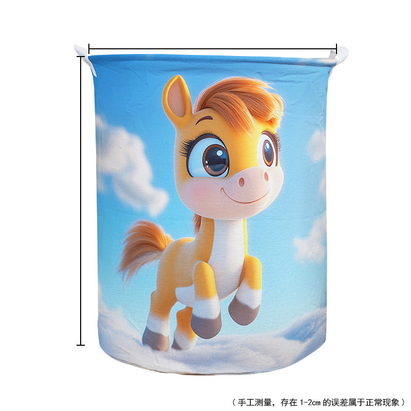 Canvas storage laundry basket