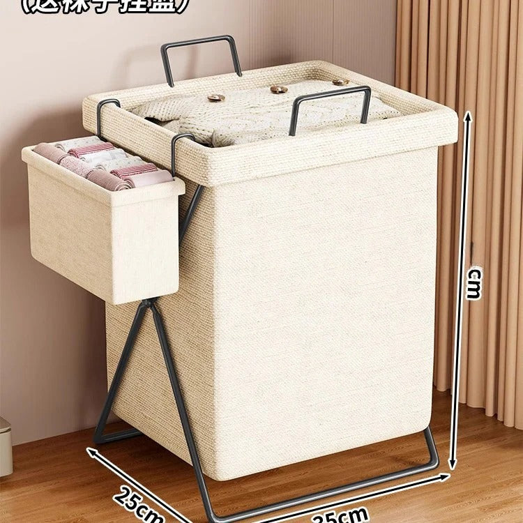 Laundry Basket Foldable Comes with Socks Hanging Basket