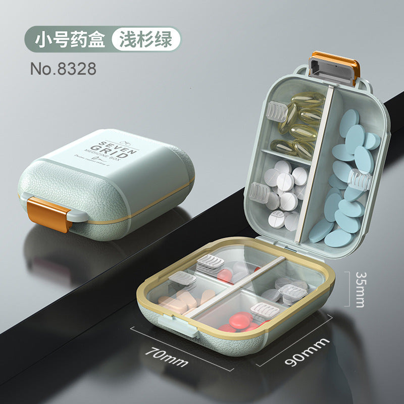 Portable 7 Grids Weekly Travel Medicine Organizer